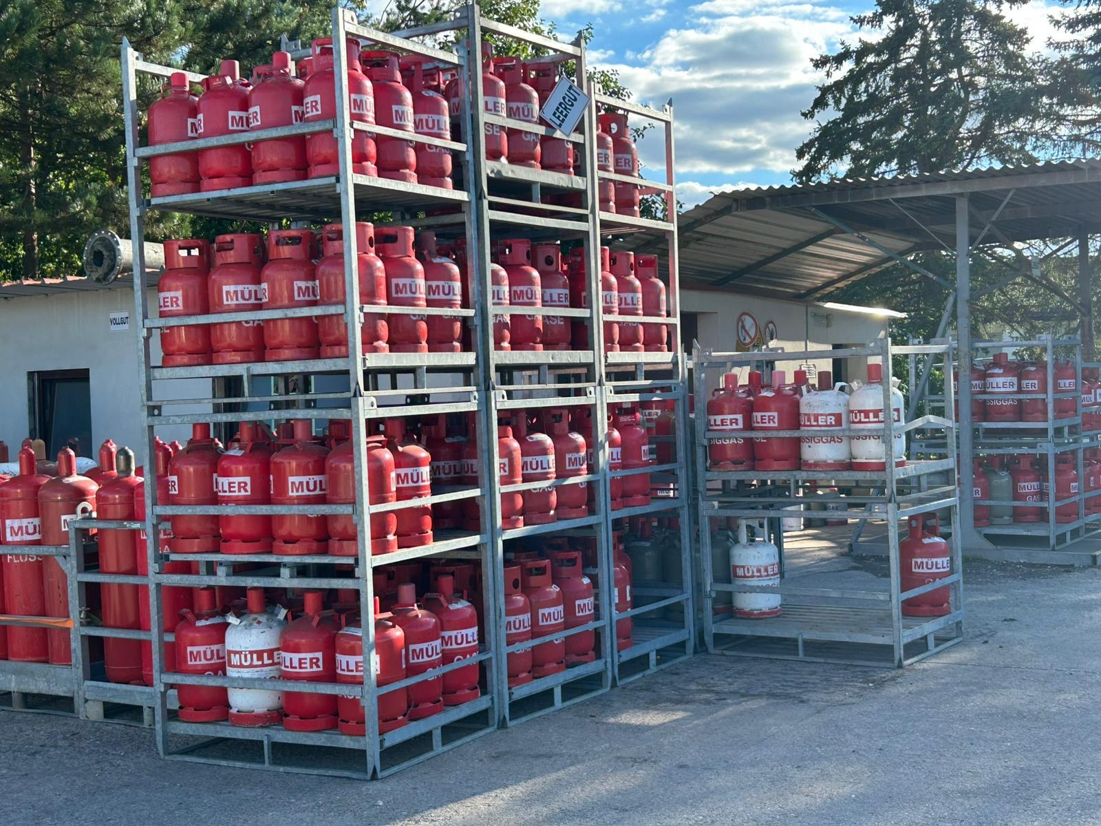 Gasflaschen Sortiment